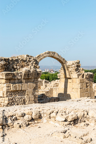 Archaeological Park. Paphos, Cyprus. Archaeological Site of Nea Paphos. Ruins of the ancient Roman and Greek cities.