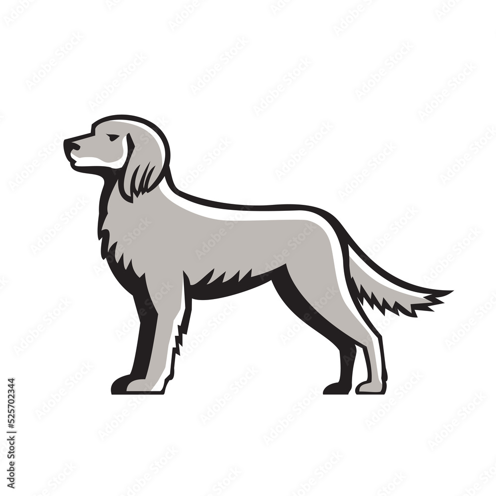English Setter Standing Side View Retro English Setter Standing Side View Retro