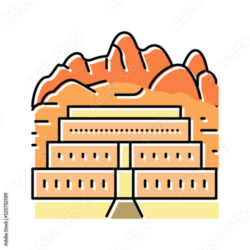 valley of kings color icon vector illustration