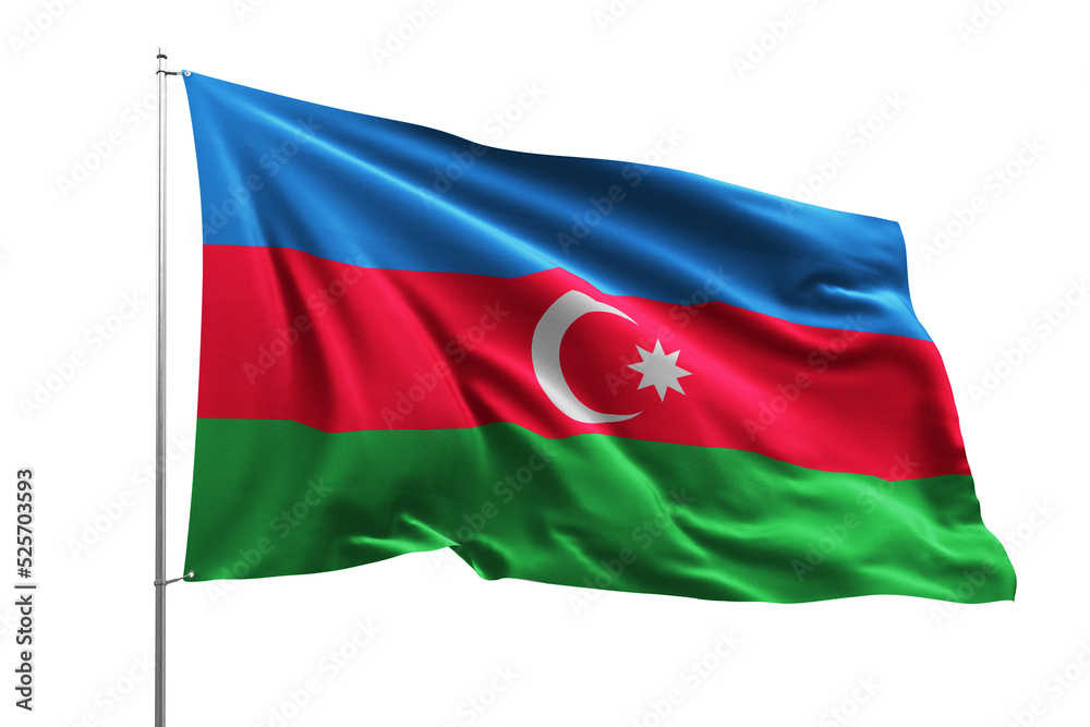 Fototapeta premium flag national nation patriotic wave flying fabric textile country transparent png clear azarbaijan 