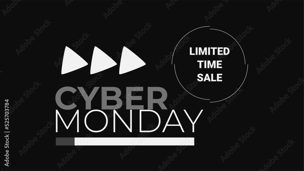 Naklejka premium Cyber Monday sale, limited time discount, get what you need, ASAP.