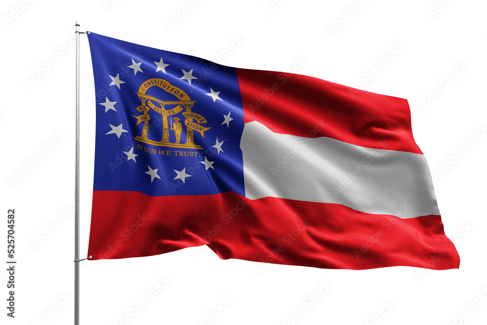 flag real realistic fabric flying wave shine country nation national pole hd transparent png GEORGIA