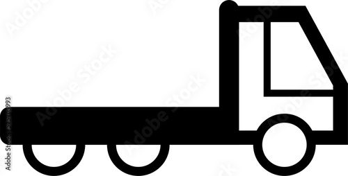 Modern automotive icon of flatbed car . The coolest car icons ever made. Automotive rollback slide truck photo