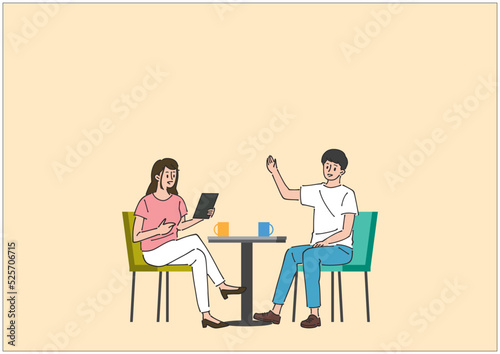 人物 ビジネスおしゃれイラスト素材