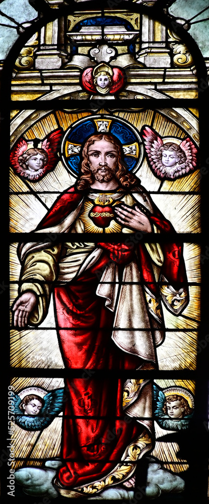 Sacred Heart stain glass