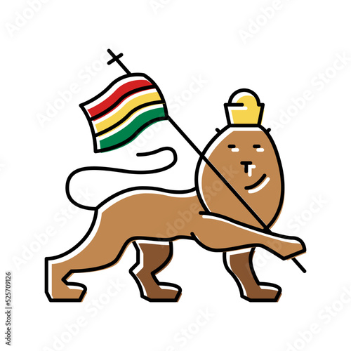 rastafarianism religion color icon vector illustration