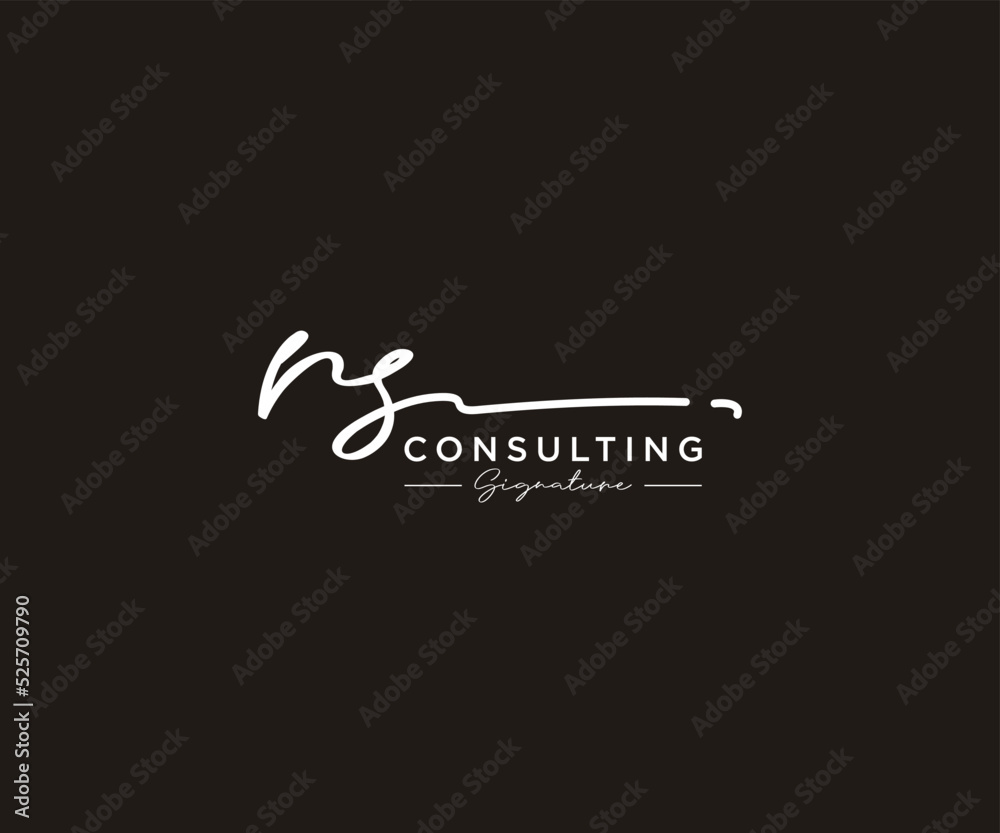 Initial RS signature logo collection template vector. Hand drawn ...