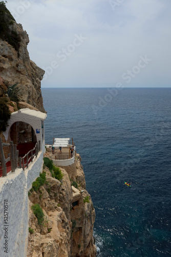 Cova d'en Xoroi - a cave with view points with spectacular views located on the south coast of Menorca, in the town of Cala en Porter. Menorca (Minorca), Spain photo