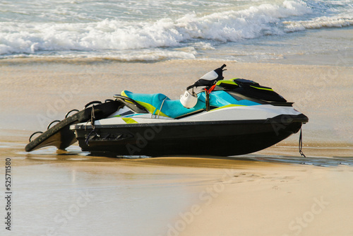 jet ski at Copacabana Beach in Rio de Janeiro, Brazil. photo