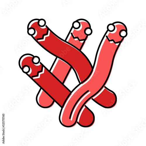 bacterium bacteria virus color icon vector illustration