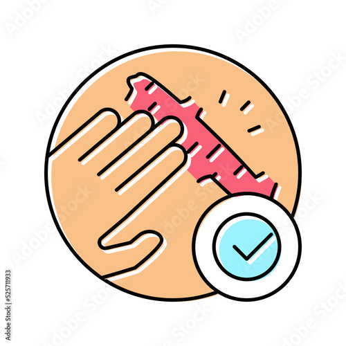 massage scar color icon vector illustration
