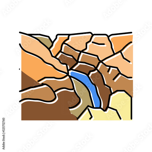 grand canyon color icon vector illustration