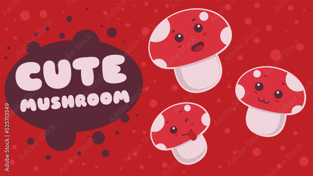 Illustration vector graphic cartoon character of cute mushroom character in kawaii doodle art style. Suitable for food and drink mascot, etc. Stock Vector | Adobe Stock Illustration vector graphic cartoon character of cute mushroom character in kawaii doodle art style. Suitable for food and drink mascot, etc. Stock Vector | Adobe Stock