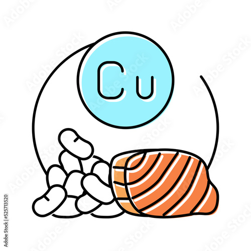 cu healthy vitamin color icon vector illustration