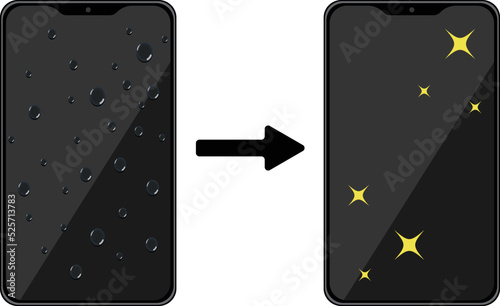 スマートフォンの修理ビフォーアフター　水没　リアル
