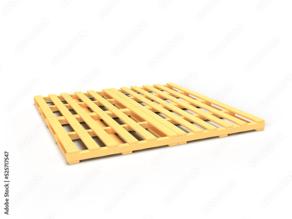 palet de madera. Bandas de madera para carga y transporte de carga. Entrega de mercancías, equipo de servicios de almacenamiento aislado en fondo transparente Ilustración de vectores 3d realista
