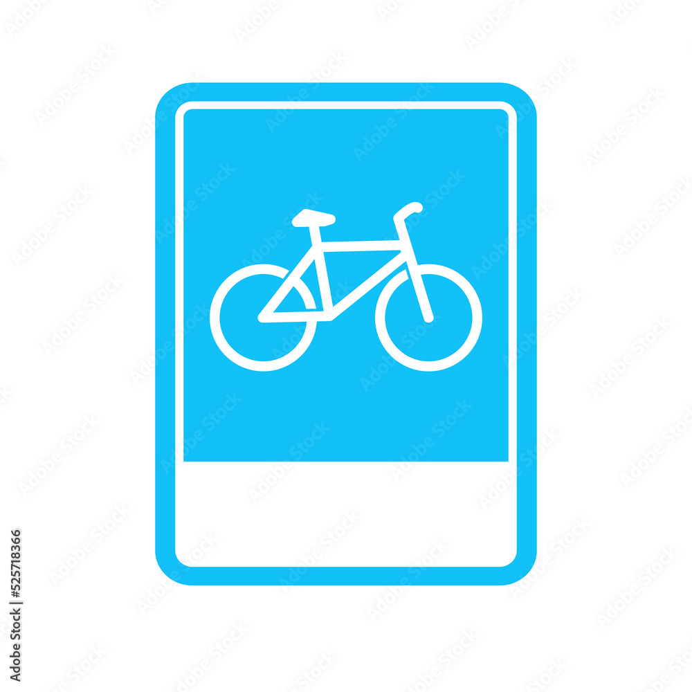Fototapeta premium vector illustration of blue road signs, bicycle parking.