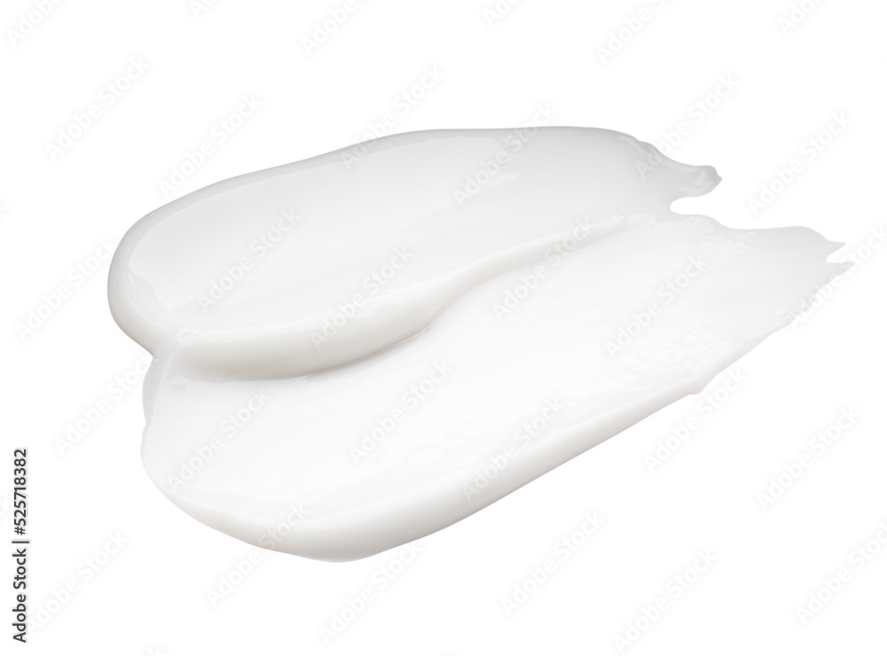 Sample of face cream isolated on white Sample of face cream isolated on white