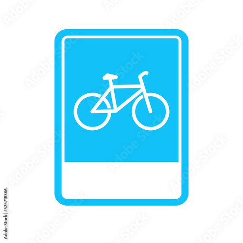 vector illustration of blue road signs, bicycle parking.