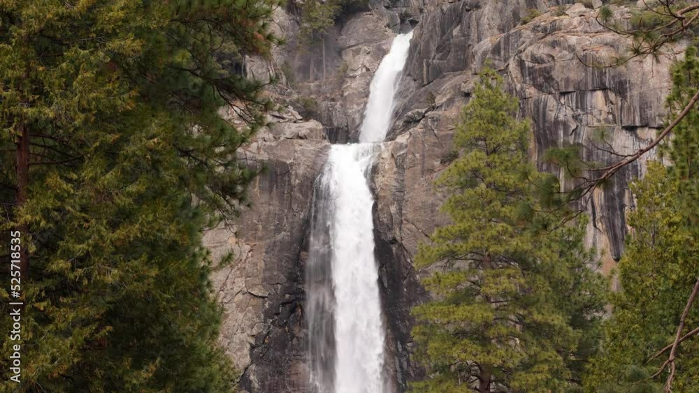 Close up shhot of the amazing Yosemite Falls at Yosemite National Park in California. Close up shhot of the amazing Yosemite Falls at Yosemite National Park in California.