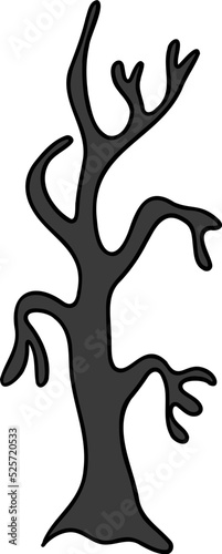 Halloween Haunted Tree, Spooky Tree, Halloween decoration illustration