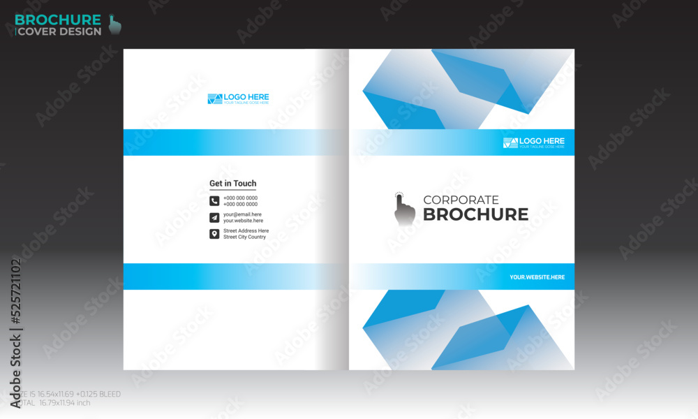 vector brochure cover design for any kind of use