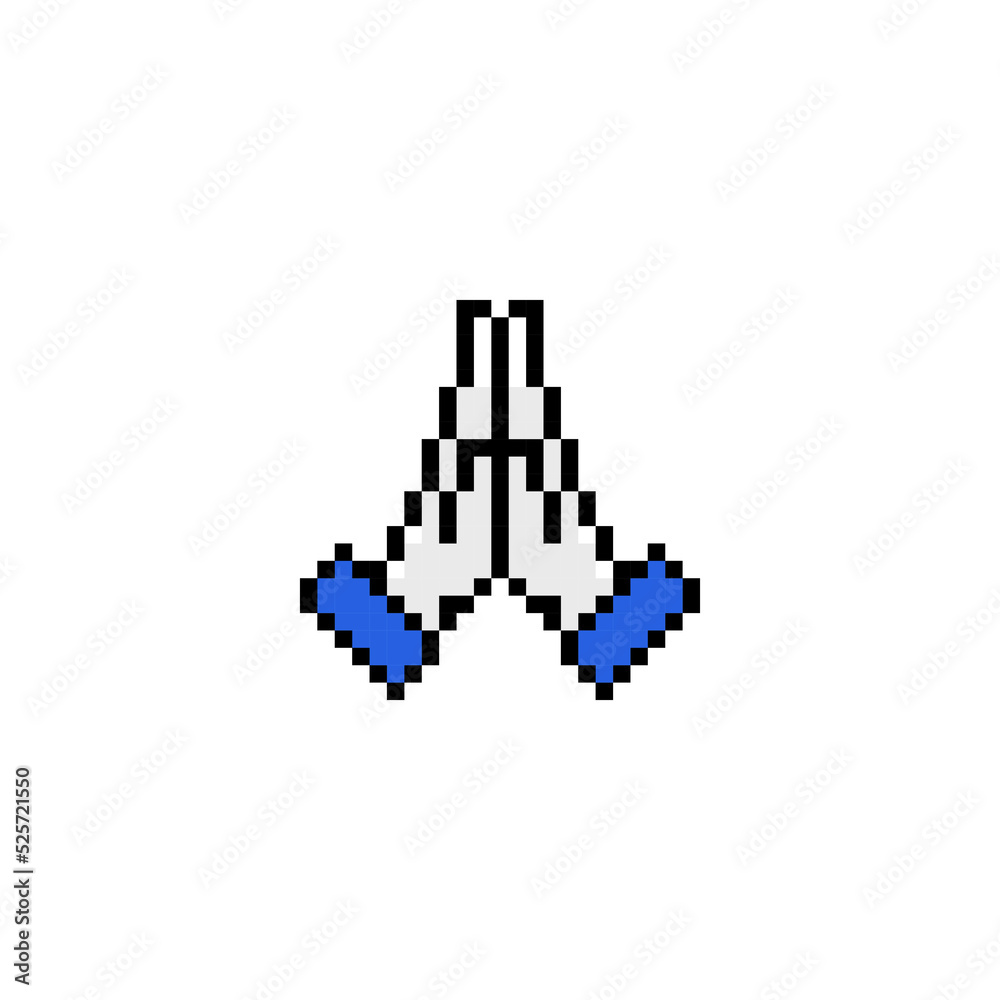 Obraz premium Prayer pixel icon vector design