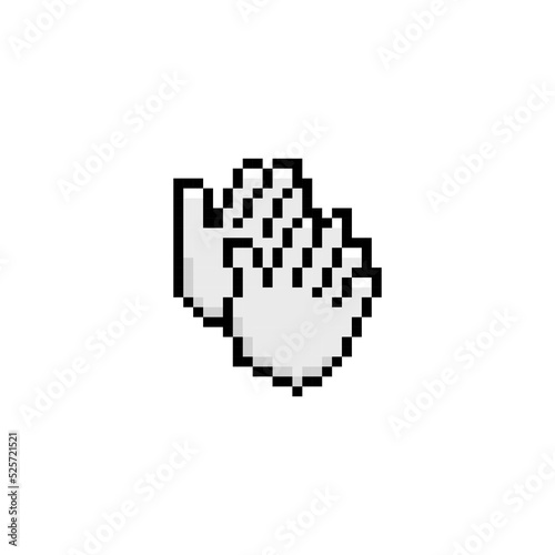 Clap pixel icon vector design