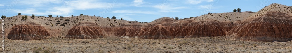 Rock Formation in the desert of American Nature Landscape. Cathedral Gorge State Park, Panaca, Nevada, United States of America. Background Panorama