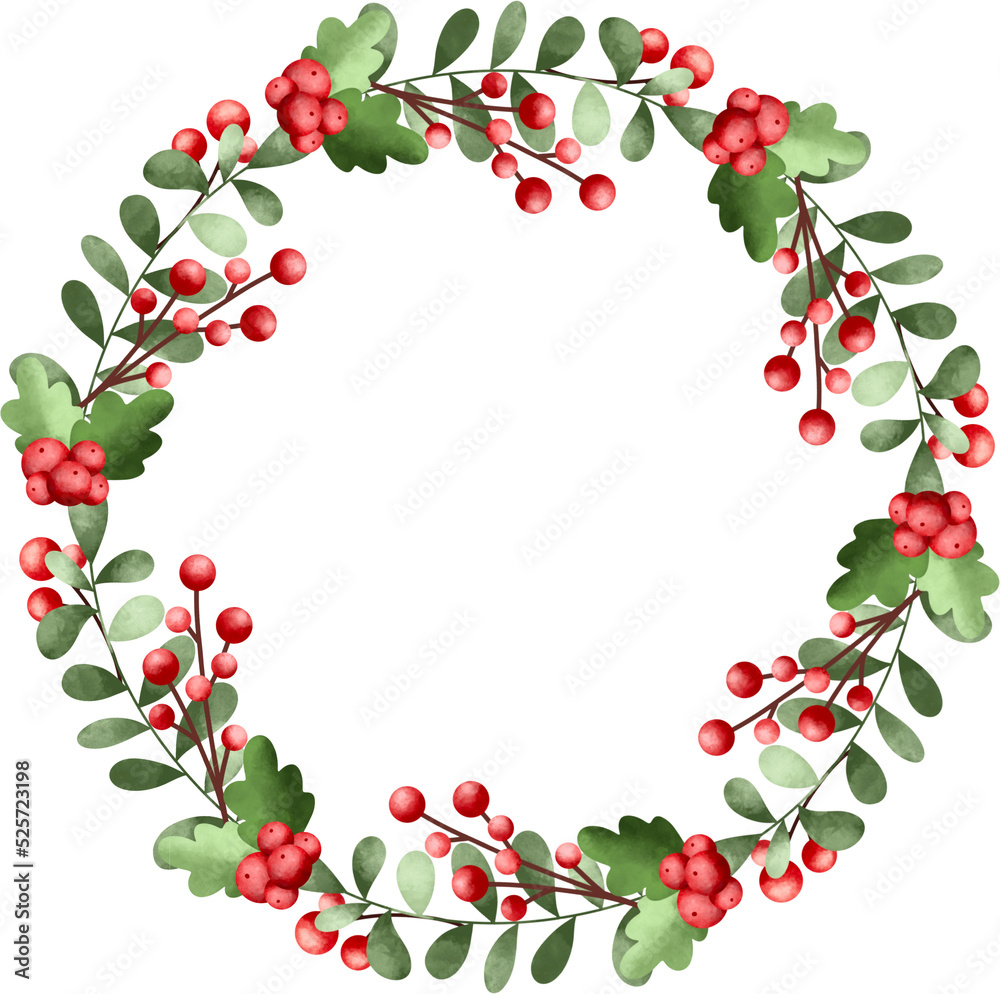 Christmas wreath illustration Christmas wreath illustration