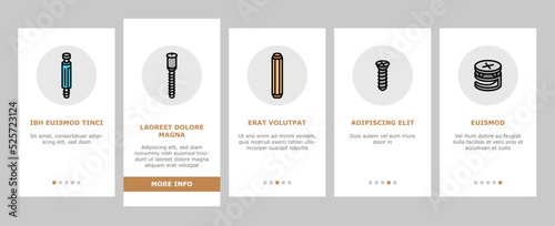 assembly furniture instruction onboarding icons set vector