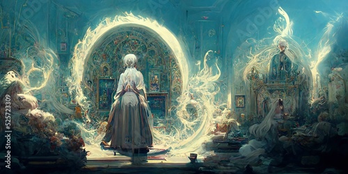 witch girl. Generative AI Technology