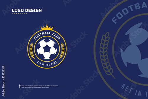 Soccer Football Badge Logo, Sport Team Identity vector. Soccer tournament template, E-Sport badge design