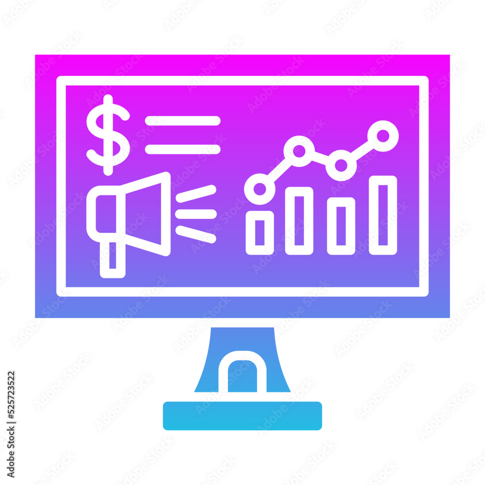 Marketing Glyph Gradient Icon Marketing Glyph Gradient Icon