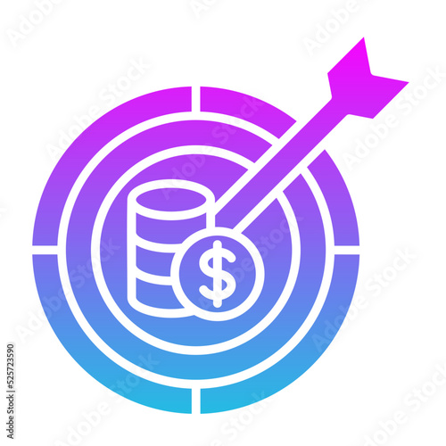 Target Glyph Gradient Icon
