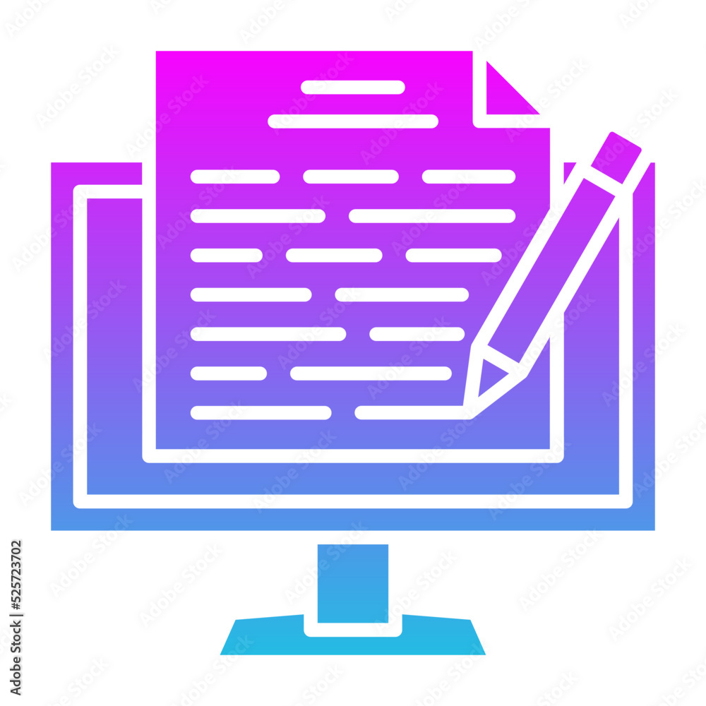 Copywriter Glyph Gradient Icon Copywriter Glyph Gradient Icon