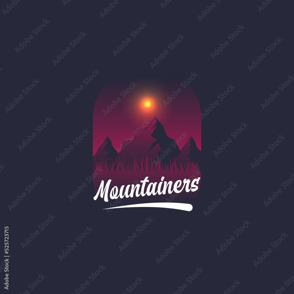 Mountains logo vector image
