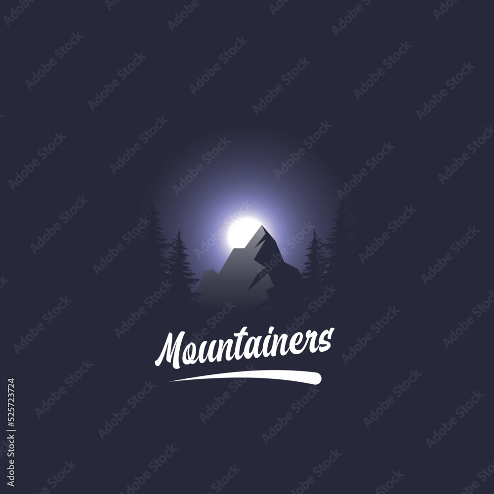 Mountains logo vector image
