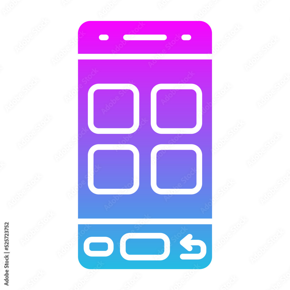 Smartphone Glyph Gradient Icon Smartphone Glyph Gradient Icon