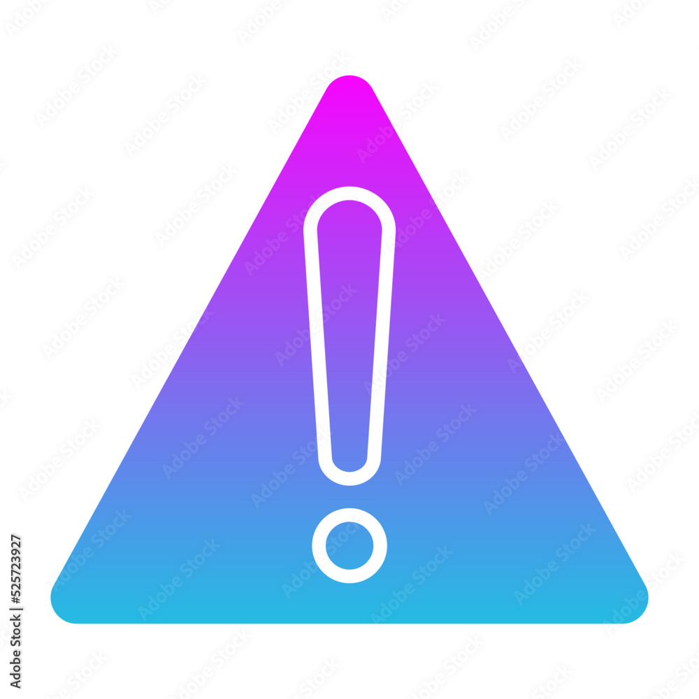 Warning Glyph Gradient Icon Warning Glyph Gradient Icon