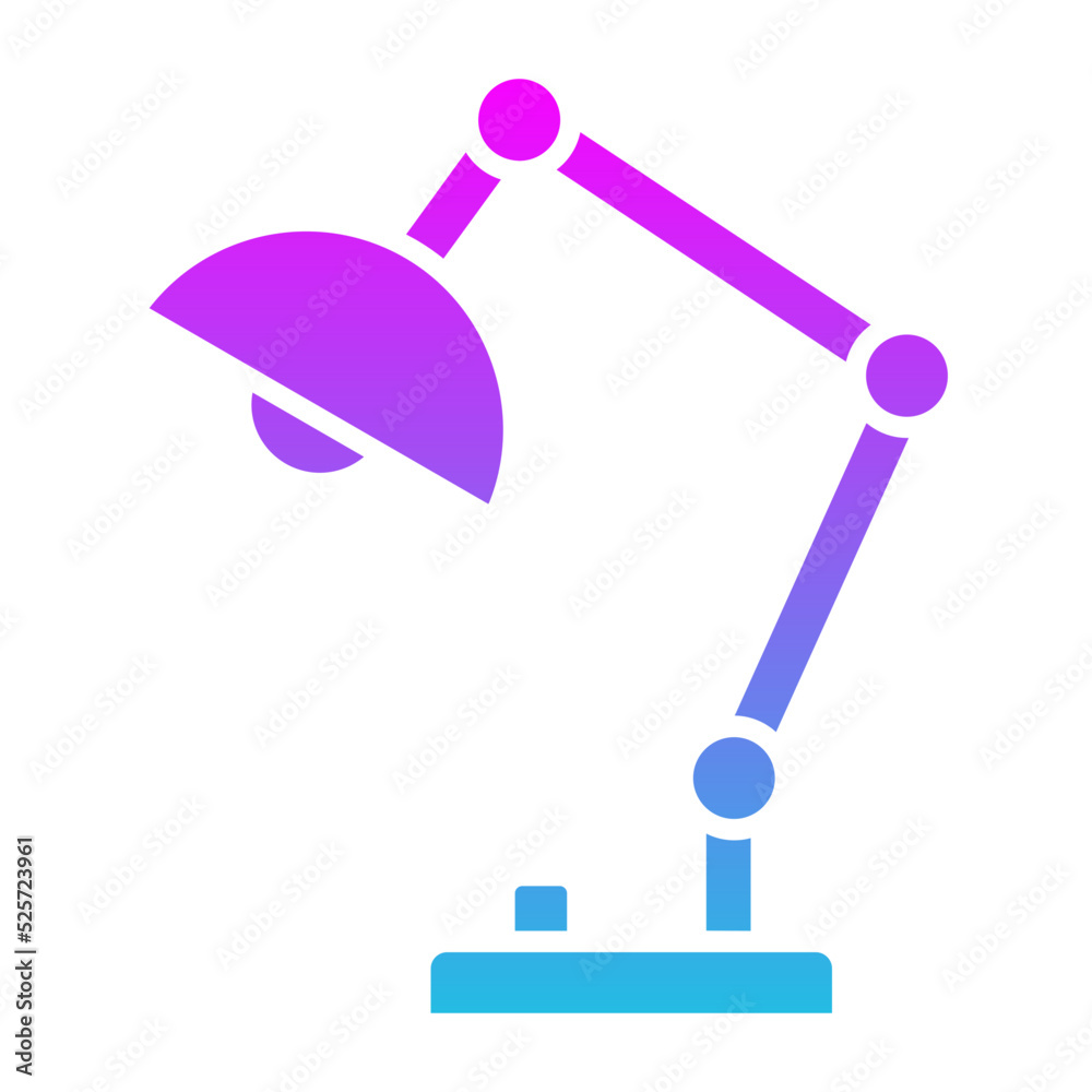 Table Lamp Glyph Gradient Icon