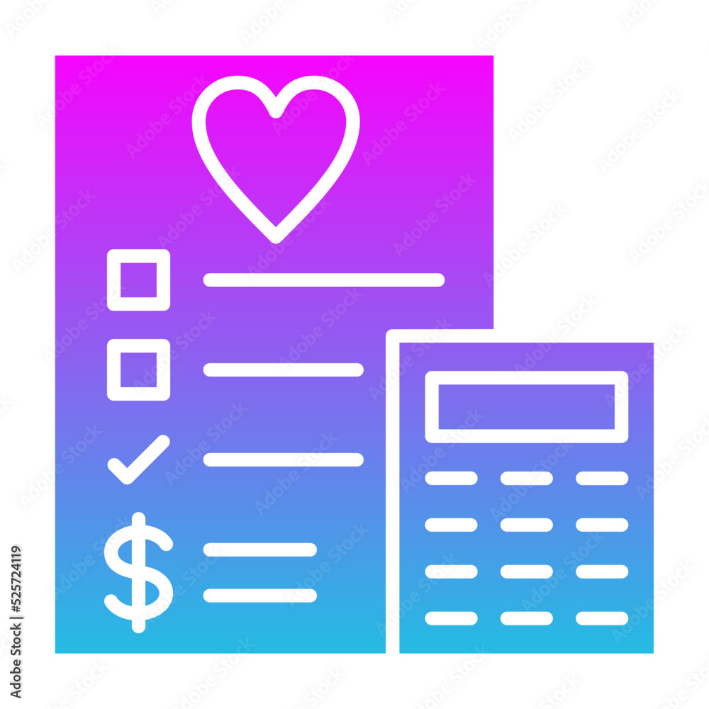 Wedding Cost Glyph Gradient Icon Wedding Cost Glyph Gradient Icon