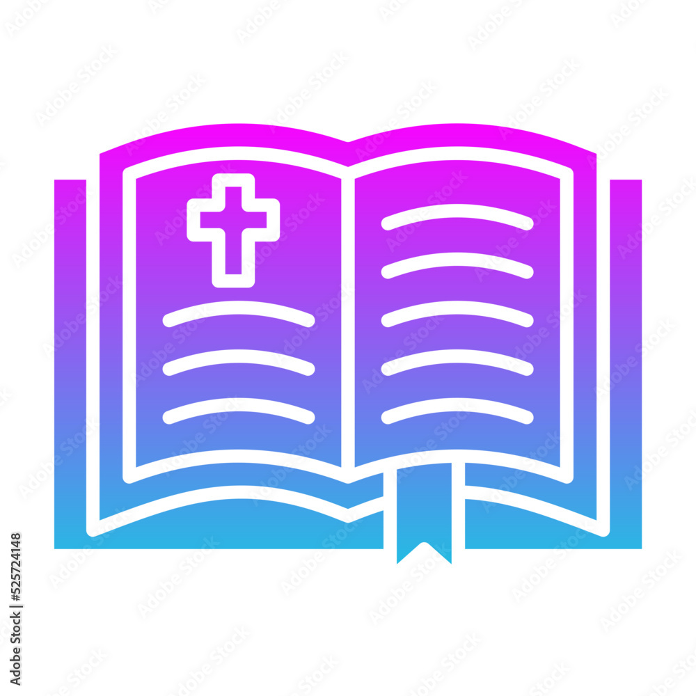 Bible Glyph Gradient Icon Bible Glyph Gradient Icon