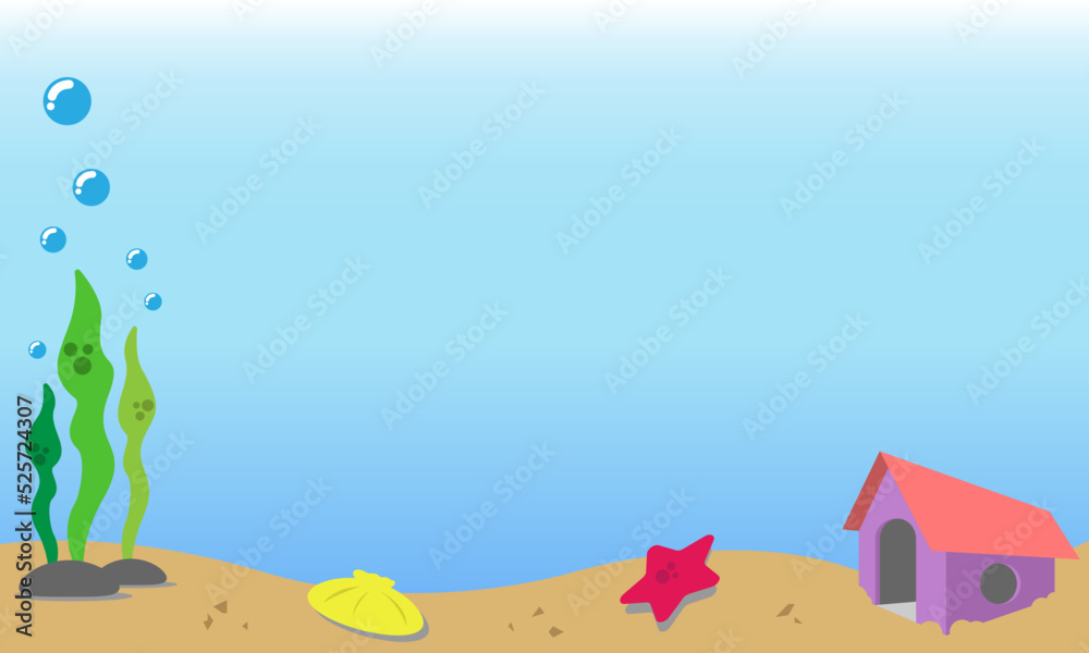 Aquarium background and copy space area. Suitable for children product Aquarium background and copy space area. Suitable for children product
