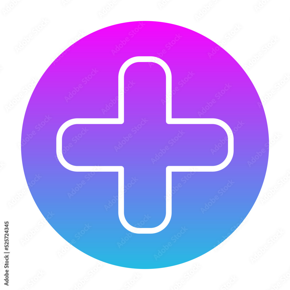 Plus Glyph Gradient Icon Plus Glyph Gradient Icon