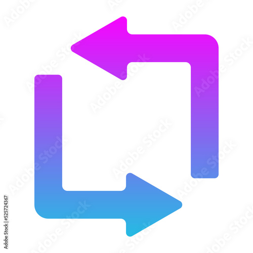 Swap Glyph Gradient Icon
