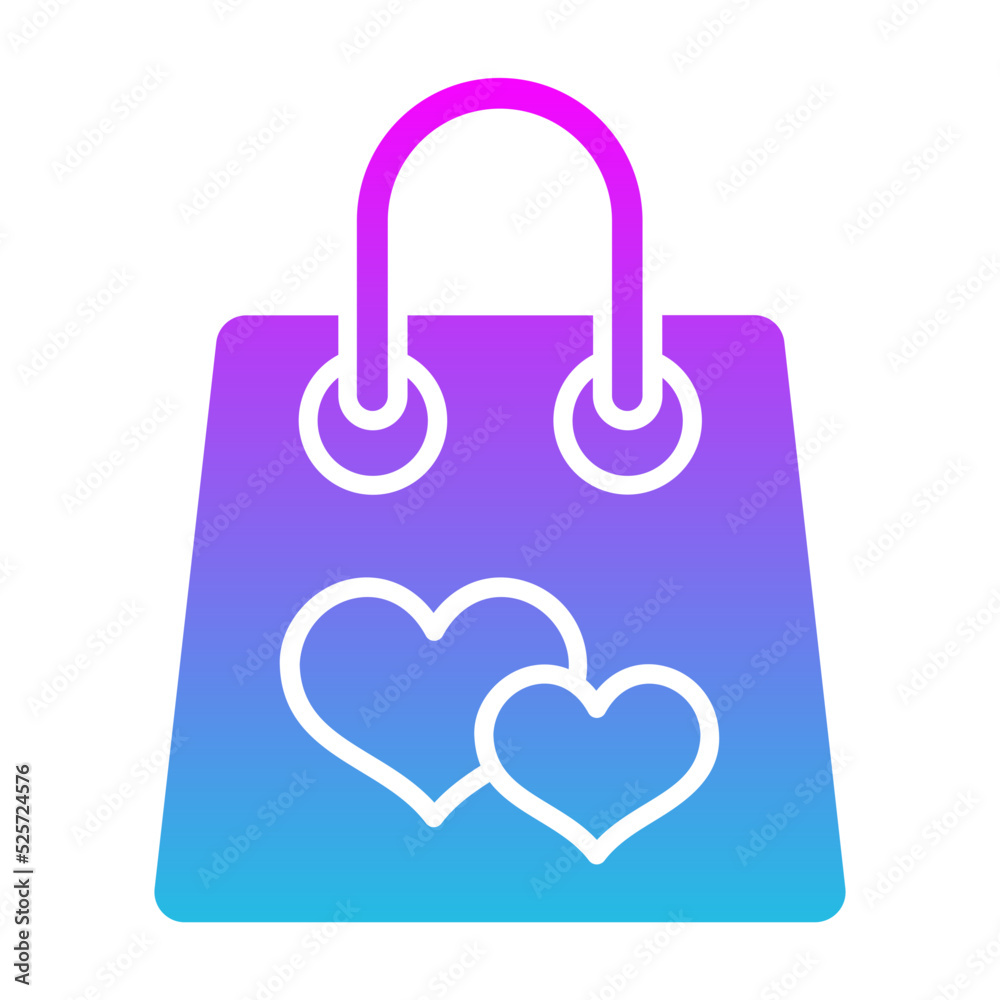 Shopping Bag Glyph Gradient Icon Shopping Bag Glyph Gradient Icon