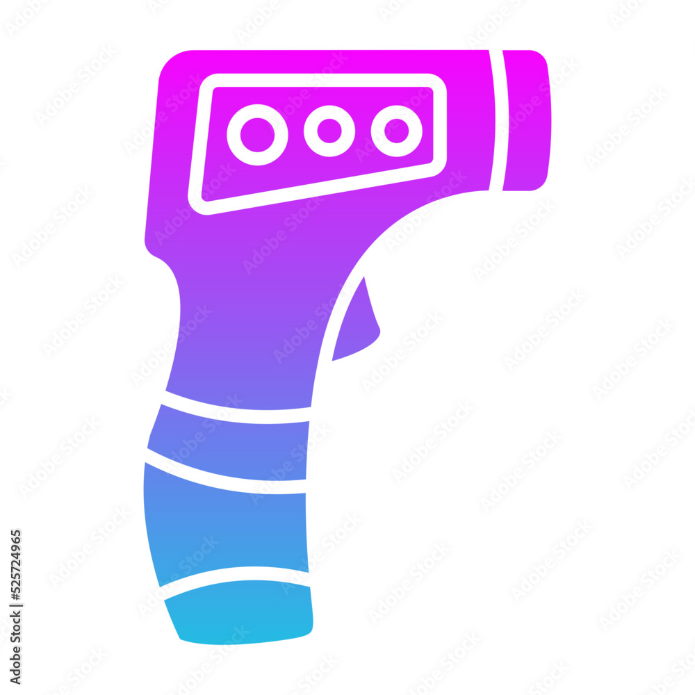 Thermometer Gun Glyph Gradient Icon Thermometer Gun Glyph Gradient Icon
