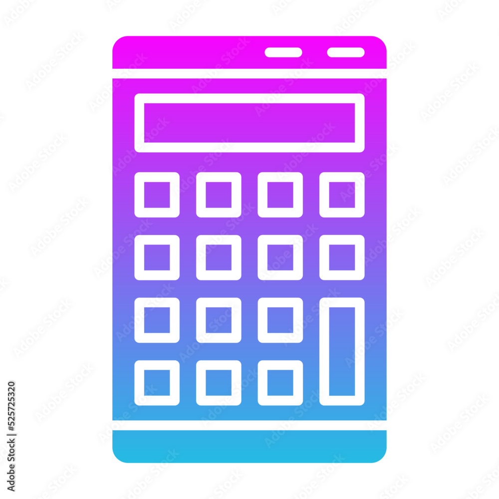 Calculator Glyph Gradient Icon Calculator Glyph Gradient Icon