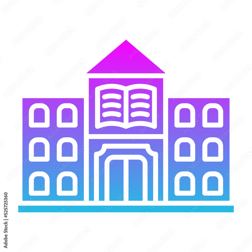 Library Glyph Gradient Icon Library Glyph Gradient Icon